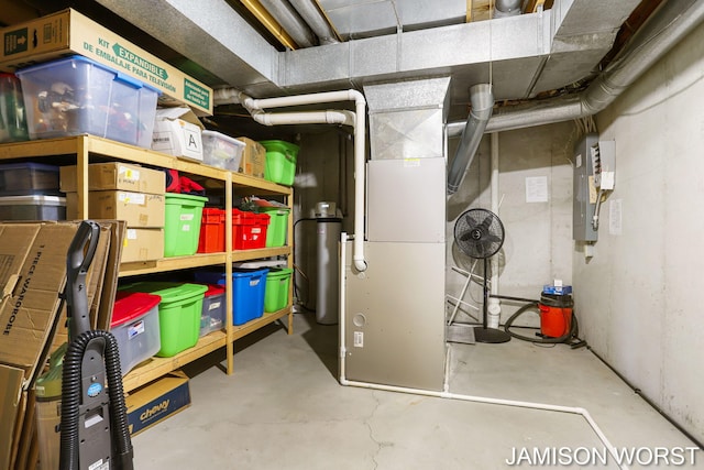 utility room featuring electric panel