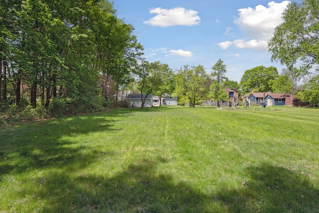 view of green lawn