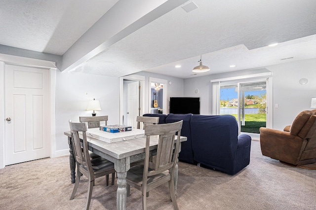 3080 Silver Fir Ct, Holland, MI 49424 - carpeted dining area featuring a textured ceiling, recessed lighting, and baseboards