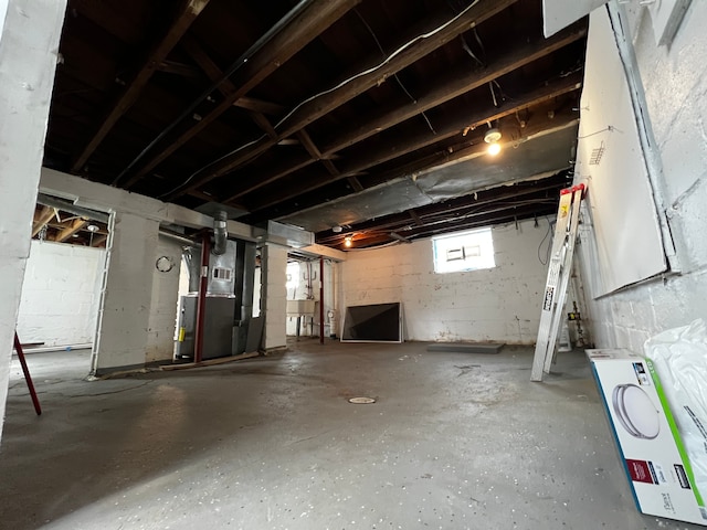 63 Hamilton St, Pontiac, MI 48342 - below grade area featuring heating unit