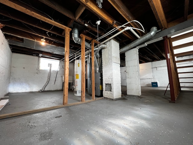 63 Hamilton St, Pontiac, MI 48342 - below grade area featuring water heater