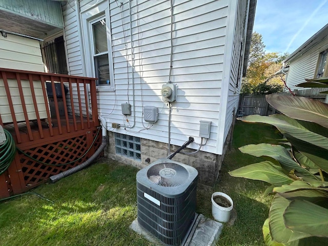 17330 Waltham St, Detroit, MI 48205 - exterior view of central AC, electric meter, and fence