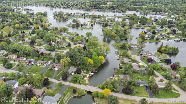 4976 Ledgewood Dr, Commerce Twp, MI 48382 - aerial view of property's location with a nearby body of water and nearby suburban area