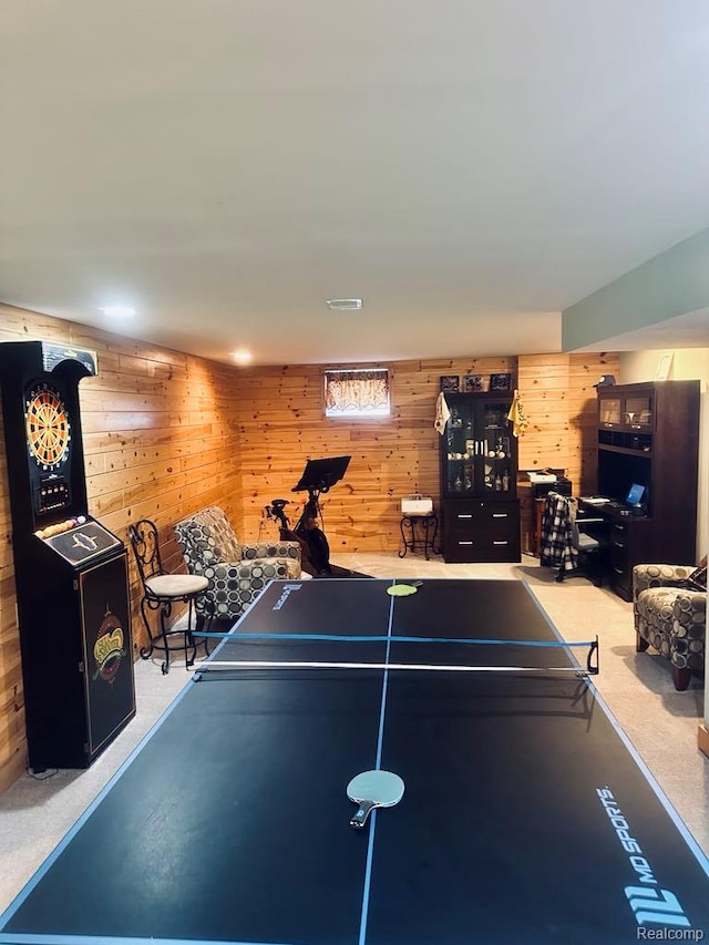 3217 Autumn View Ln, Metamora, MI 48455 - game room with wood walls