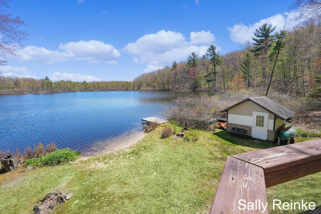 16972 James Dr, Big Rapids, MI 49307 - water view with a forest