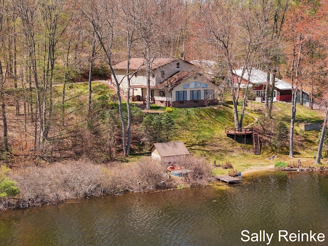 16972 James Dr, Big Rapids, MI 49307 - dock featuring a water view