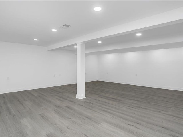 37305 Maas Dr, Sterling Heights, MI 48312 - finished basement featuring recessed lighting, wood finished floors, and baseboards
