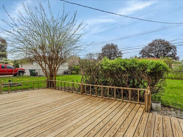 37305 Maas Dr, Sterling Heights, MI 48312 - wooden deck featuring a yard