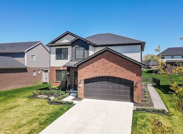 5134 Muirfield Ln, Clarkston, MI 48348 - traditional-style home with concrete driveway, brick siding, and an attached garage
