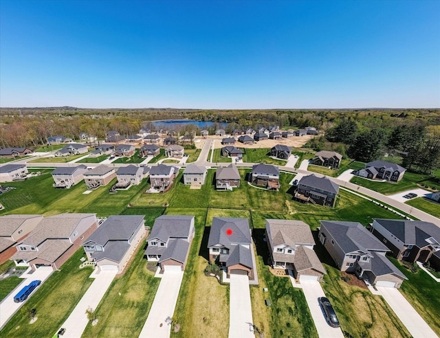 5134 Muirfield Ln, Clarkston, MI 48348 - aerial view of property's location with nearby suburban area and a nearby body of water