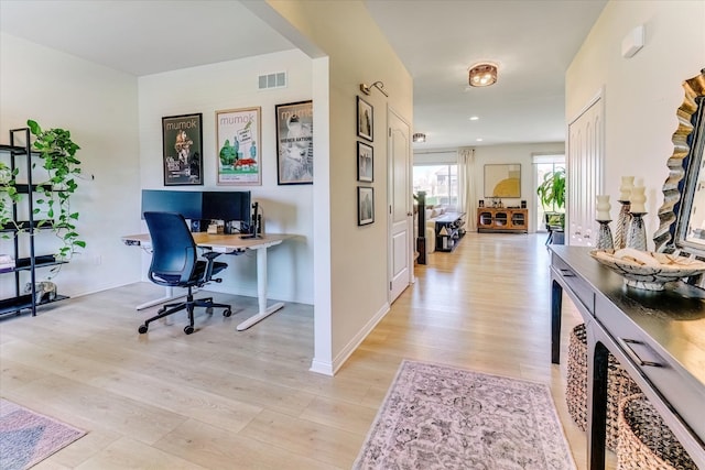 5134 Muirfield Ln, Clarkston, MI 48348 - office area with light wood finished floors and baseboards