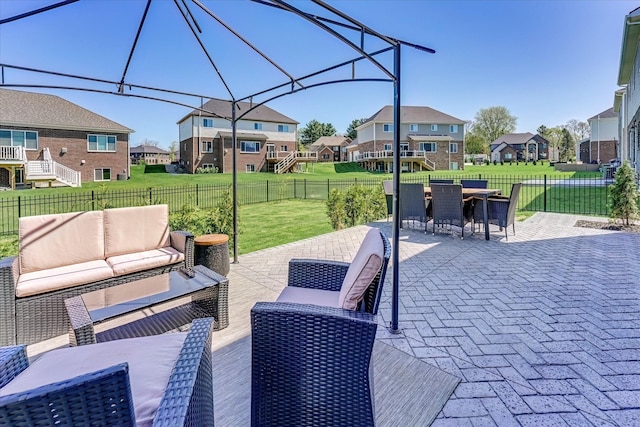 5134 Muirfield Ln, Clarkston, MI 48348 - view of patio / terrace with an outdoor hangout area, a residential view, and outdoor dining space