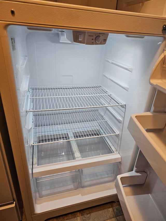 kitchen view of refrigerator