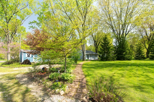 5303 Lake Rd, Reading, MI 49274 - view of grassy yard with an outbuilding
