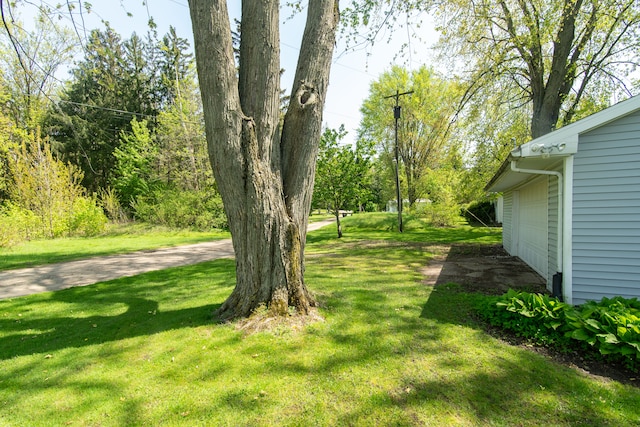 5303 Lake Rd, Reading, MI 49274 - view of grassy yard featuring a garage
