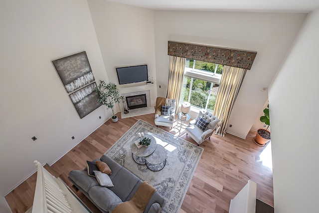 1953 Harley Ct, Ann Arbor, MI 48103 - living room featuring a fireplace and light wood finished floors