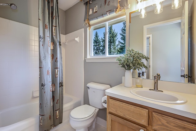 1953 Harley Ct, Ann Arbor, MI 48103 - full bathroom with shower / bathtub combination with curtain, vanity, and toilet