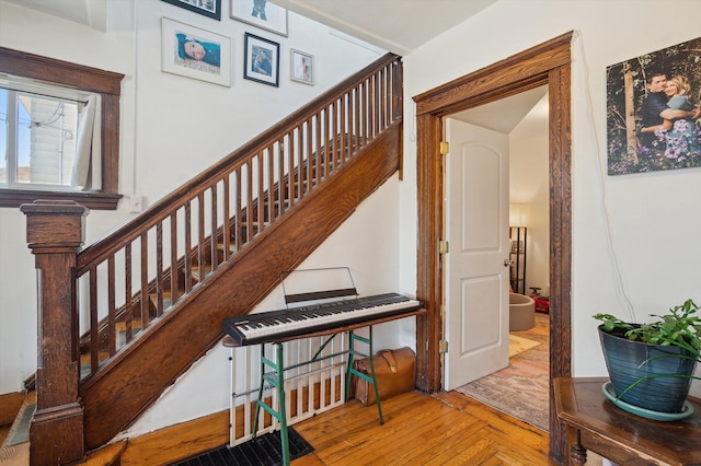 1000 W Ganson St, Jackson, MI 49202 - staircase with wood finished floors