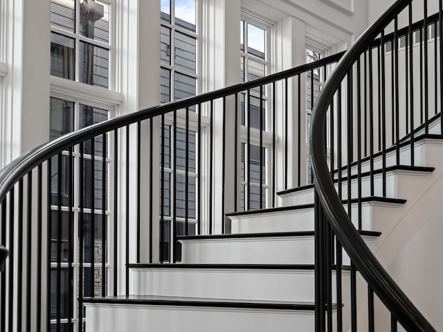 330 Ferndale Ave, Birmingham, MI 48009 - staircase with a towering ceiling