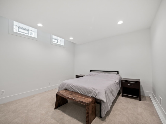 330 Ferndale Ave, Birmingham, MI 48009 - bedroom with light colored carpet, recessed lighting, and baseboards