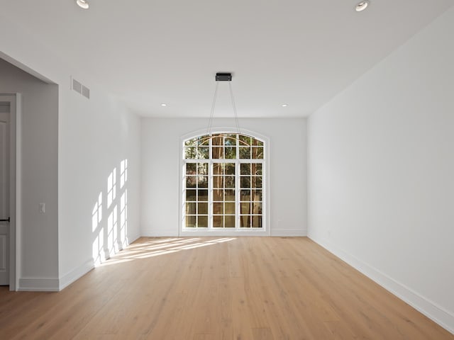 330 Ferndale Ave, Birmingham, MI 48009 - unfurnished dining area with light wood finished floors, baseboards, and recessed lighting