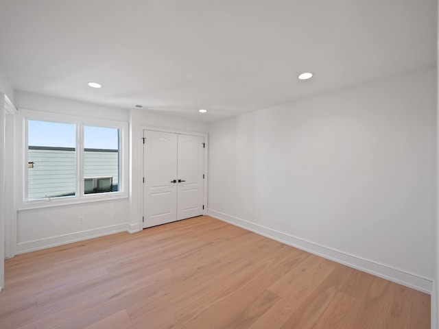 330 Ferndale Ave, Birmingham, MI 48009 - spare room featuring light wood-style floors, baseboards, and recessed lighting