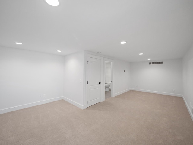 330 Ferndale Ave, Birmingham, MI 48009 - finished below grade area featuring light colored carpet, recessed lighting, and baseboards
