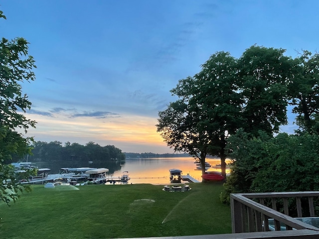 7262 Hatchery Rd, Waterford, MI 48327 - water view featuring a dock