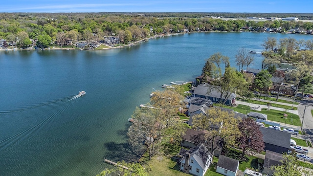 7262 Hatchery Rd, Waterford, MI 48327 - aerial overview of property's location with a nearby body of water