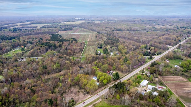 68687 M-43, South Haven, MI 49090 - aerial overview of property's location featuring a heavily wooded area
