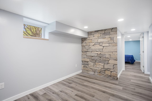 68687 M-43, South Haven, MI 49090 - below grade area with wood finished floors, baseboards, and recessed lighting