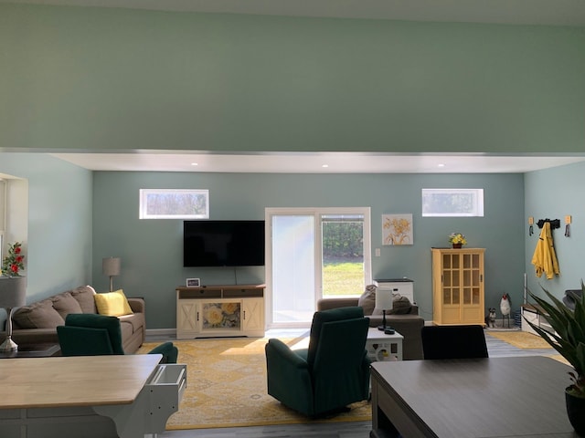 living room featuring wood finished floors