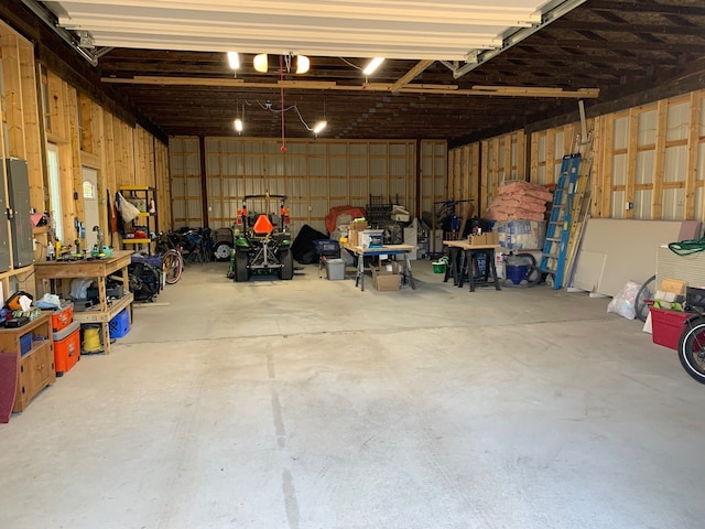 garage featuring electric panel