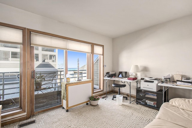 409 Lake Dr Unit 10, New Buffalo, MI 49117 - office featuring carpet flooring and baseboards
