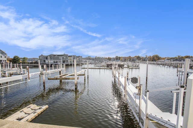 409 Lake Dr Unit 10, New Buffalo, MI 49117 - dock area with a water view and boat lift