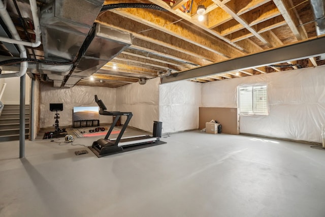 5534 Helmsdale Blvd, West Bloomfield, MI 48322 - basement with stairway