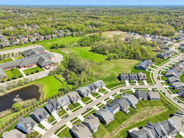 5534 Helmsdale Blvd, West Bloomfield, MI 48322 - aerial perspective of suburban area featuring a large body of water