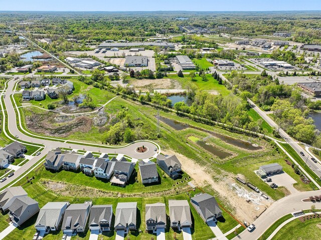 5534 Helmsdale Blvd, West Bloomfield, MI 48322 - aerial perspective of suburban area featuring a nearby body of water
