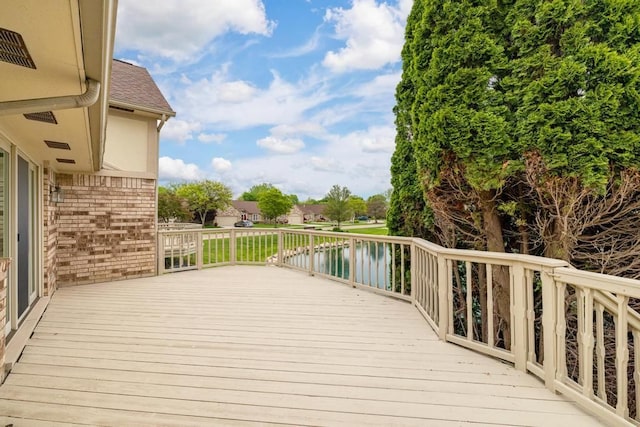 43389 Riverbend Blvd, Clinton Township, MI 48038 - wooden terrace with a water view