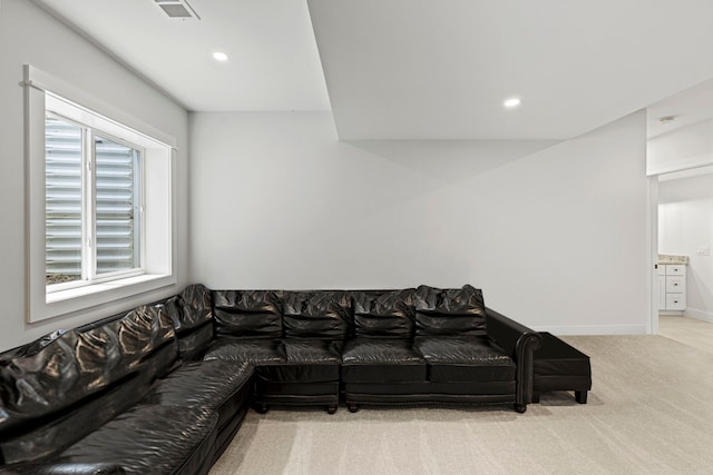 1486 Cedar Dr, Birmingham, MI 48009 - carpeted living room with recessed lighting and baseboards