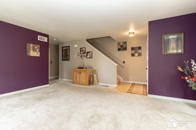 1786 Arbor Creek Dr, Monroe, MI 48162 - unfurnished room featuring stairway, light carpet, and baseboards