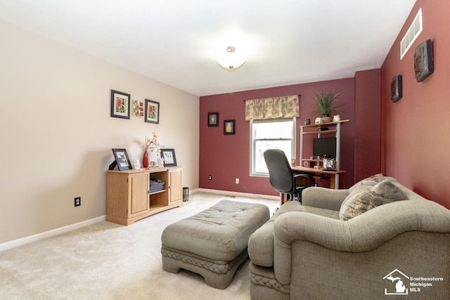 1786 Arbor Creek Dr, Monroe, MI 48162 - sitting room with carpet flooring, baseboards, and a desk