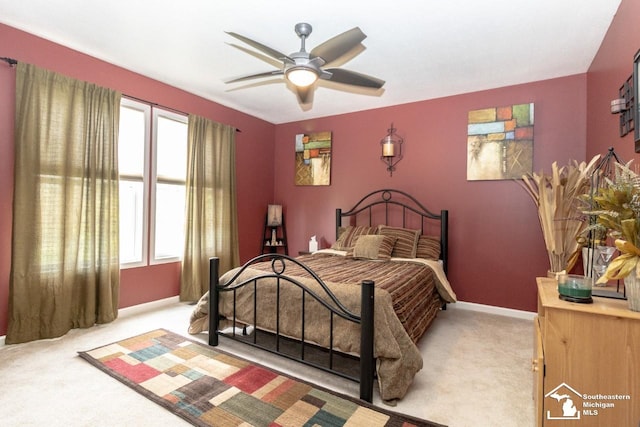 1786 Arbor Creek Dr, Monroe, MI 48162 - carpeted bedroom featuring baseboards and ceiling fan