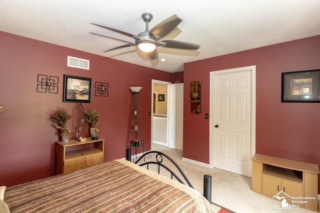 1786 Arbor Creek Dr, Monroe, MI 48162 - bedroom featuring light carpet, ceiling fan, and baseboards
