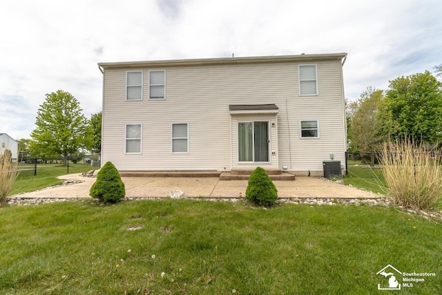 1786 Arbor Creek Dr, Monroe, MI 48162 - rear view of property with a patio area and central air condition unit