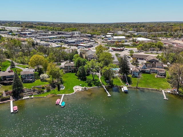 2660 Silverdown Ct, Waterford, MI 48328 - drone / aerial view of a nearby body of water and a tree filled landscape