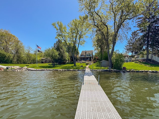 2660 Silverdown Ct, Waterford, MI 48328 - dock with a water view and a yard