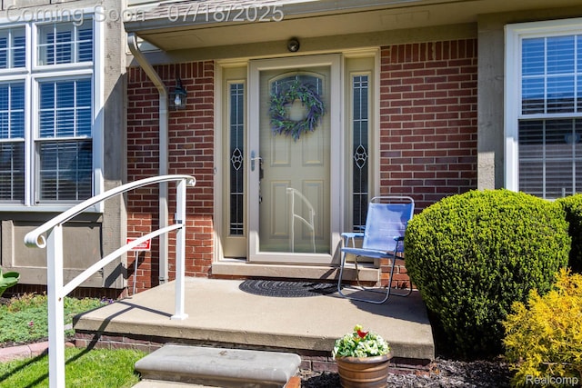 25380 Tara Ln, Flat Rock, MI 48134 - entrance to property with brick siding