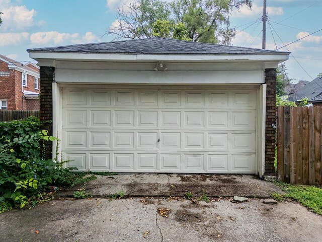 18600 Monica St, Detroit, MI 48221 - detached garage featuring fence