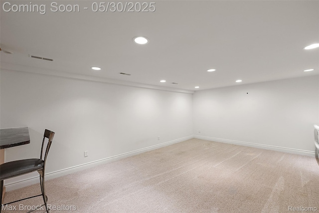 222 Arlington St, Birmingham, MI 48009 - carpeted spare room with recessed lighting and baseboards